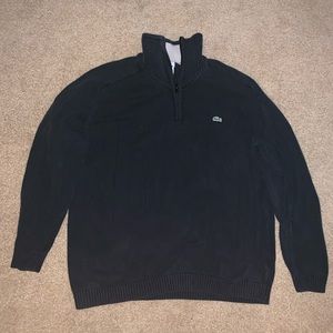 Men’s Lacoste Black Quarter Zip Size:6